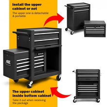 Load image into Gallery viewer, 6-Drawer Tool Chest w/ Heightening Cabinet-Black