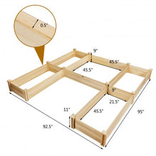Load image into Gallery viewer, U-Shaped Wooden Garden Raised Bed for Backyard and Patio