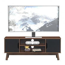 Load image into Gallery viewer, 50" Wood Media TV Stand with Storage Shelf-Black