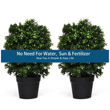 Load image into Gallery viewer, 2 pcs 24" Artificial Decoration Boxwood Topiary Ball Tree