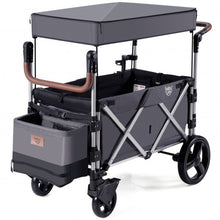 Load image into Gallery viewer, 2 Passenger Push Pull Stroller with Adjustable Handle Bar