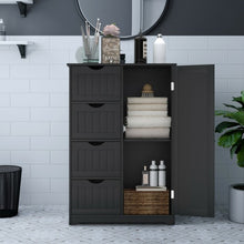 Load image into Gallery viewer, Standing Indoor Wooden Cabinet with 4 Drawers-Black