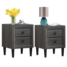 Load image into Gallery viewer, 2PCS Nightstand W/2 Drawer Multipurpose