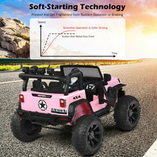 Load image into Gallery viewer, 12V Kids Ride On Truck RC Motorized Car with Spring Suspension and MP3 -Pink