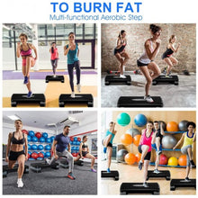 Load image into Gallery viewer, 26" Fitness Aerobic Step Exercise Stepper w/ Riser
