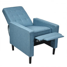 Load image into Gallery viewer, Mid-Century Push Back Recliner Chair -Blue