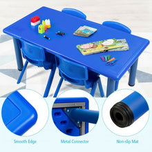 Load image into Gallery viewer, Kids Plastic Rectangular Learn and Play Table-Blue
