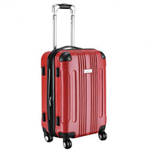 Load image into Gallery viewer, GLOBALWAY Expandable 20" ABS Carry On Luggage Travel Bag Trolley Suitcase-Red