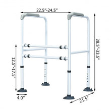 Load image into Gallery viewer, Stand Alone Toilet Safety Rail with Adjustable Handrail Frame
