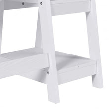 Load image into Gallery viewer, Modern Trestle Computer Desk Writing Laptop Table W/2 Open Tiers Shelves White-White