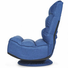 Load image into Gallery viewer, 5-Position Folding Floor Gaming Chair-Navy