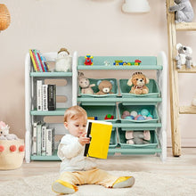 Load image into Gallery viewer, Kids Toy Storage Organizer w/Bins and Multi-Layer Shelf for Bedroom Playroom -GR