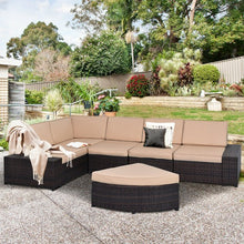 Load image into Gallery viewer, 6 Pcs Patio Furniture Set Rattan Wicker Table Shelf