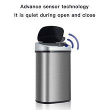 Load image into Gallery viewer, Set of 2 Touch-Free Motion Sensor Bins Trash Cans