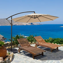 Load image into Gallery viewer, 10 Ft Patio Offset Hanging Umbrella with Easy Tilt Adjustment-Beige