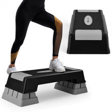 Load image into Gallery viewer, Aerobic Exercise Stepper Trainer with Adjustable Height 5"- 7"- 9"-Gray
