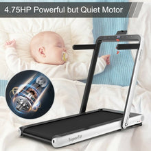 Load image into Gallery viewer, 4.75HP 2 In 1 Folding Treadmill with Remote APP Control-White