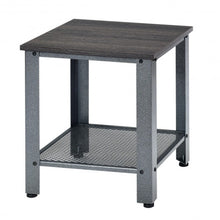 Load image into Gallery viewer, Industrial End Table 2-Tier Side Table-Silver