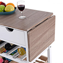 Load image into Gallery viewer, Rolling Kitchen Island Trolley Cart with Wine Shelf