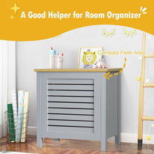 Load image into Gallery viewer, Wooden Kids Toy Storage Organizer with Lid-Gray