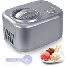 Load image into Gallery viewer, 1.1 QT Ice Cream Maker Automatic Frozen Dessert Machine with Spoon-Silver