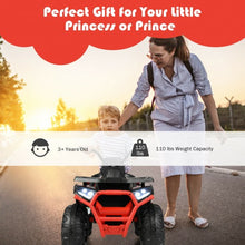 Load image into Gallery viewer, 12 V Kids Electric 4-Wheeler ATV Quad with MP3 and LED Lights-Red