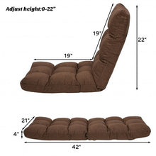 Load image into Gallery viewer, 14-Position Adjustable Folding Lazy Gaming Sofa-Coffee