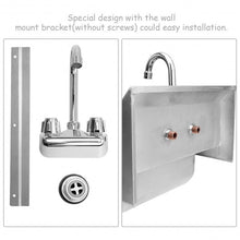 Load image into Gallery viewer, Stainless Steel Wall Mount Washing Sink Basin with Faucet
