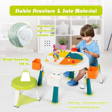 Load image into Gallery viewer, 5-in-1 Kid Folding Storage Activity Table Chair Set-Green
