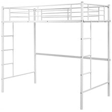 Load image into Gallery viewer, Metal Twin Loft Ladder Beds-White