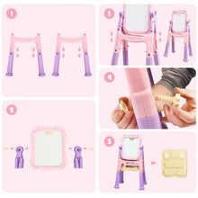 Load image into Gallery viewer, Kids Flip-Over Magnetic Double Sided Art Easel-Pink