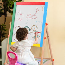 Load image into Gallery viewer, 2-in-1 Adjustable Wooden Easel Drawing Board
