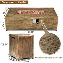 Load image into Gallery viewer, 2PCS Outdoor Propane Fire Pit Table Set