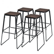 Load image into Gallery viewer, 30" Set of 4 Backless Industrial Bar Stools