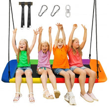 Load image into Gallery viewer, 60" Platform Tree Swing Outdoor with 2 Hanging Straps-Multicolor