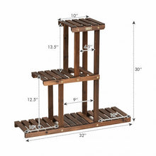 Load image into Gallery viewer, Wood Plant Stand 3-Tier Plant Pot Holder