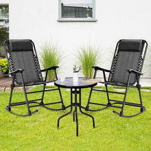 Load image into Gallery viewer, Outdoor Patio Headrest Folding Zero Gravity Rocking Chair-Gray