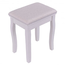 Load image into Gallery viewer, Vanity Wooden Makeup Dressing Table Stool Set -White