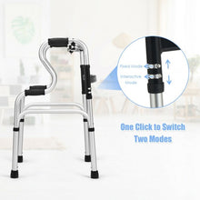 Load image into Gallery viewer, One-Button Folding Aluminum Walking Frame Walker