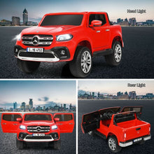 Load image into Gallery viewer, 12V 2-Seater Kids Ride On Car Licensed Mercedes Benz X Class RC with Trunk-Red