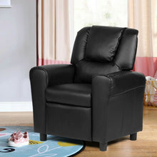 Load image into Gallery viewer, Kids Recliner Armchair Sofa-Black