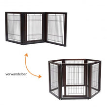 Load image into Gallery viewer, 24" x 30" Folding Solid Wooden 6 Panel Freestanding Pet Playpen