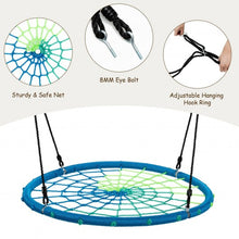 Load image into Gallery viewer, 40'' Spider Web Tree Swing Kids Outdoor Play Set with Adjustable Ropes-Blue