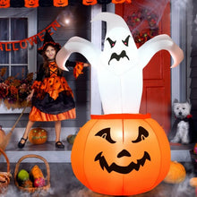 Load image into Gallery viewer, 6 FT Halloween Blow-Up Inflatable Ghost in Pumpkin