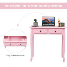 Load image into Gallery viewer, Removable Floating Organizer 2-Tier Mission Home Computer Vanity Desk-Pink