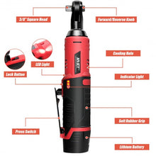 Load image into Gallery viewer, Cordless 3/8" Electric 12V Ratchet Wrench Tool Set