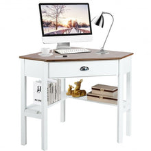 Load image into Gallery viewer, Corner Wooden PC Laptop Computer Desk-Natural
