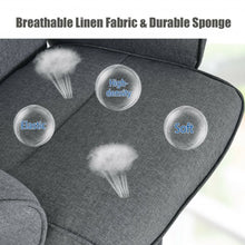 Load image into Gallery viewer, Fabric Massage Swivel Lounge Recliner with Ottoman-Gray