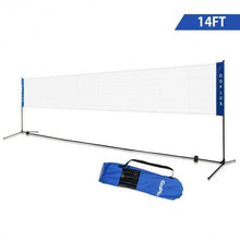 Load image into Gallery viewer, 14' x 5' Portable Beach Training Badminton Net with Carrying Bag