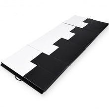 Load image into Gallery viewer, Gymnastics Mat Folding Portable Exercise Aerobics Exercise Mat-Black & White